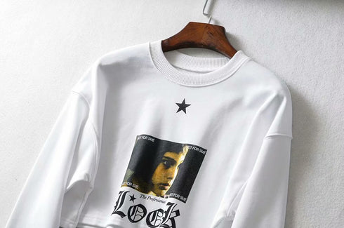 Women's Printed Kong-Sleeved Sweat Shirt