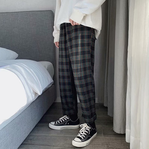 Boys Plaid Casual Pants