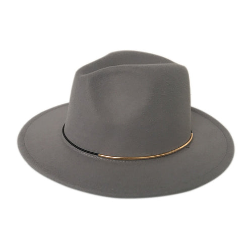 Women's Trendy Jazz Hats with Gold Buckle
