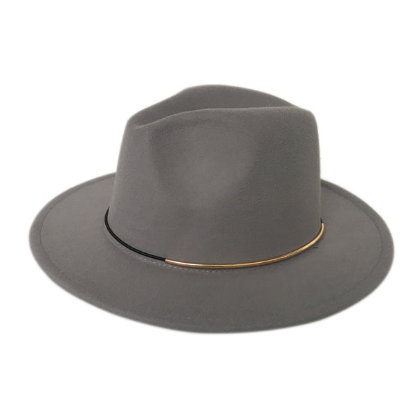 Women's Trendy Jazz Hats with Gold Buckle