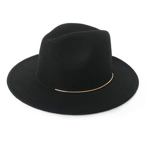 Women's Trendy Jazz Hats with Gold Buckle