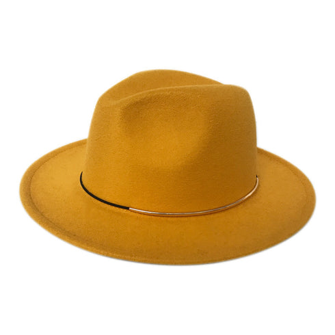 Women's Trendy Jazz Hats with Gold Buckle
