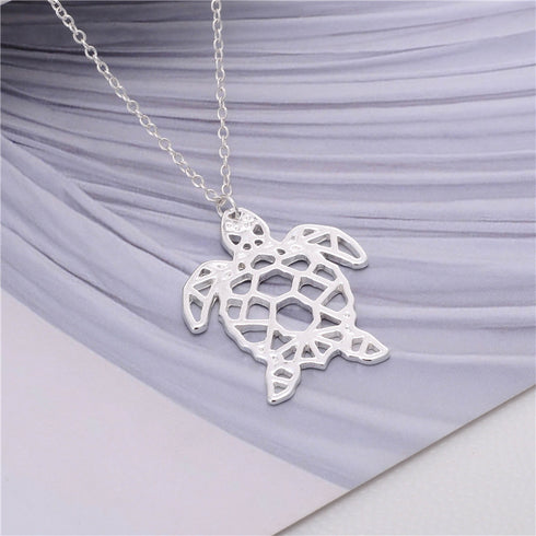Jewelry Hollow Turtle Necklace