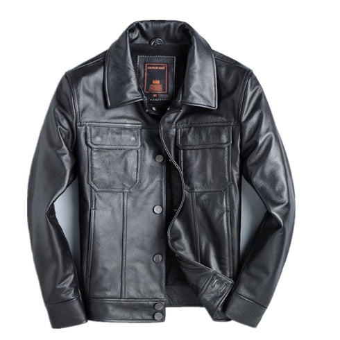 Top Layer Cowhide Leather Jacket