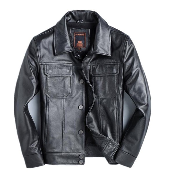 Top Layer Cowhide Leather Jacket