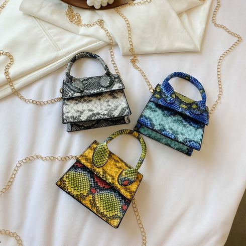 Snake Pattern Trendy Fashion Handbags