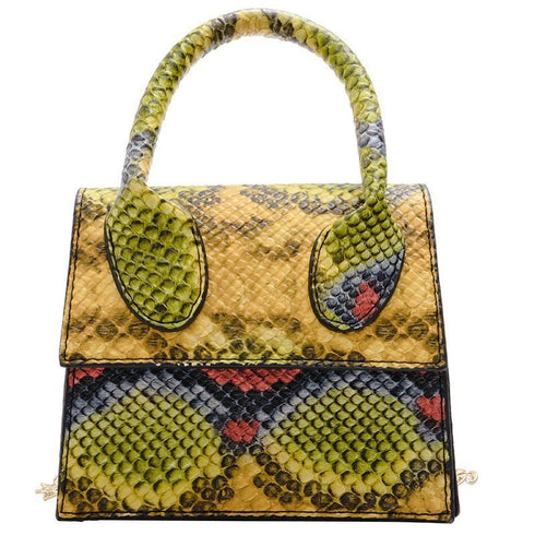 Snake Pattern Trendy Fashion Handbags