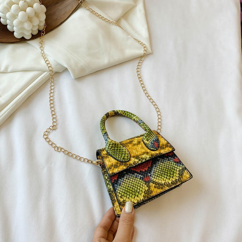 Snake Pattern Trendy Fashion Handbags