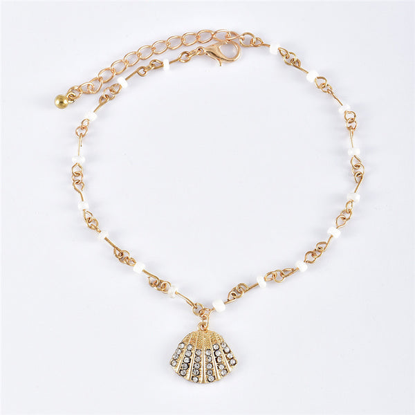 Seashell Dangling Anklet