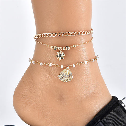Seashell Dangling Anklet