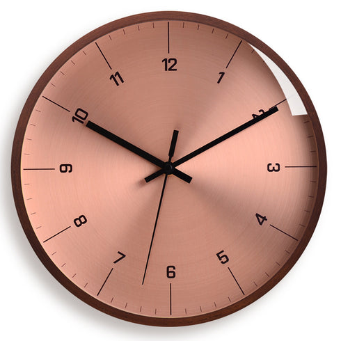 Silent Round Quartz Wood Clock