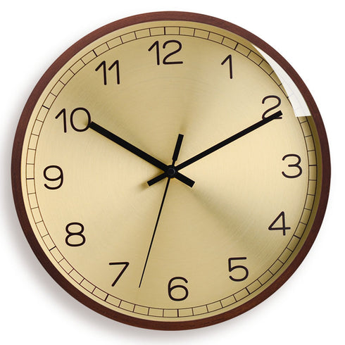Silent Round Quartz Wood Clock