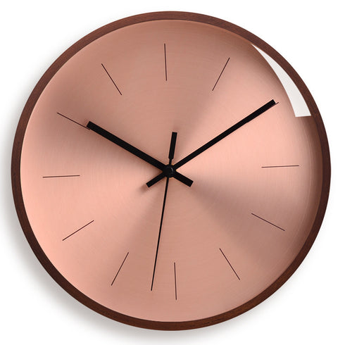 Silent Round Quartz Wood Clock