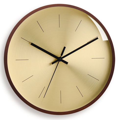 Silent Round Quartz Wood Clock