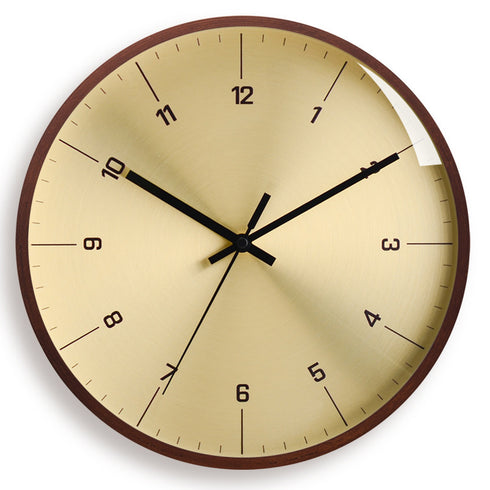 Silent Round Quartz Wood Clock