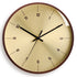 Silent Round Quartz Wood Clock