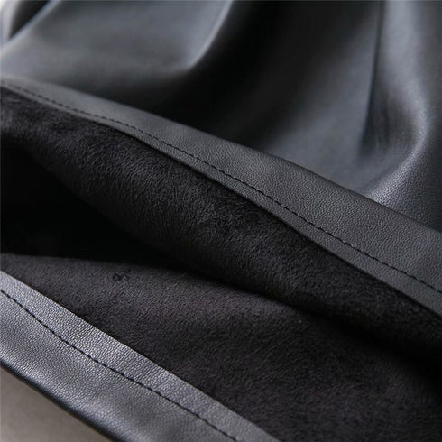 High-waist Leather Bermuda Shorts