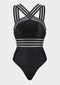 High Waist Black Biikni Swimsuit One-Piece