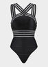 High Waist Black Biikni Swimsuit One-Piece