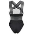 High Waist Black Biikni Swimsuit One-Piece