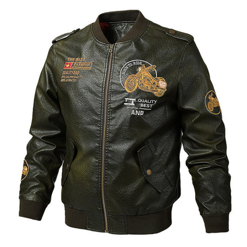 Men's Thick Leather Jacket
