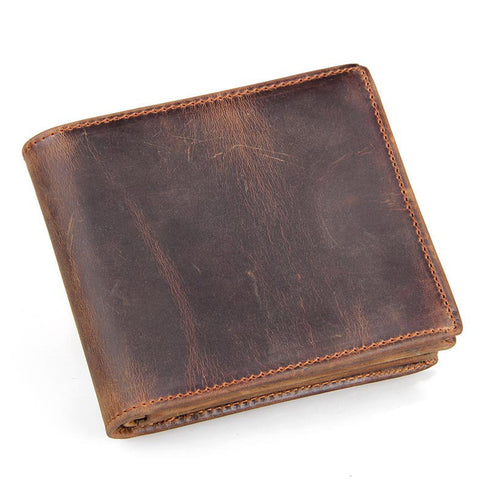 Men Luxury Horse Leather Wallet