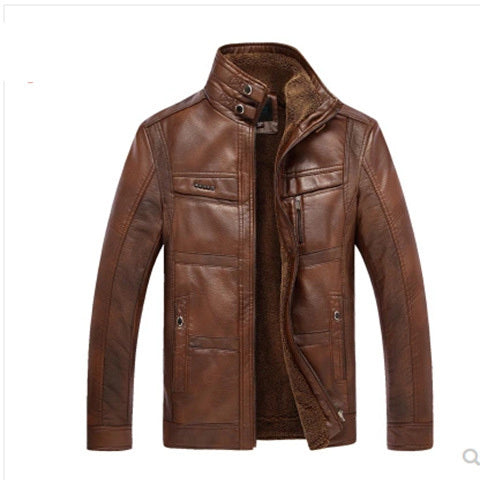 Men's Oblique Zipper Winter Down Biker Jacket