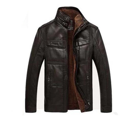 Men's Oblique Zipper Winter Down Biker Jacket