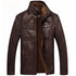 Men's Oblique Zipper Winter Down Biker Jacket