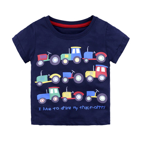 Knitted Cotton Baby Short-Sleeved T-Shirt