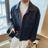 Men's Loose Lapel Casual Leather Jacket