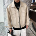 Men's Loose Lapel Casual Leather Jacket