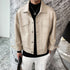 Men's Loose Lapel Casual Leather Jacket