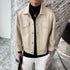 Men's Loose Lapel Casual Leather Jacket