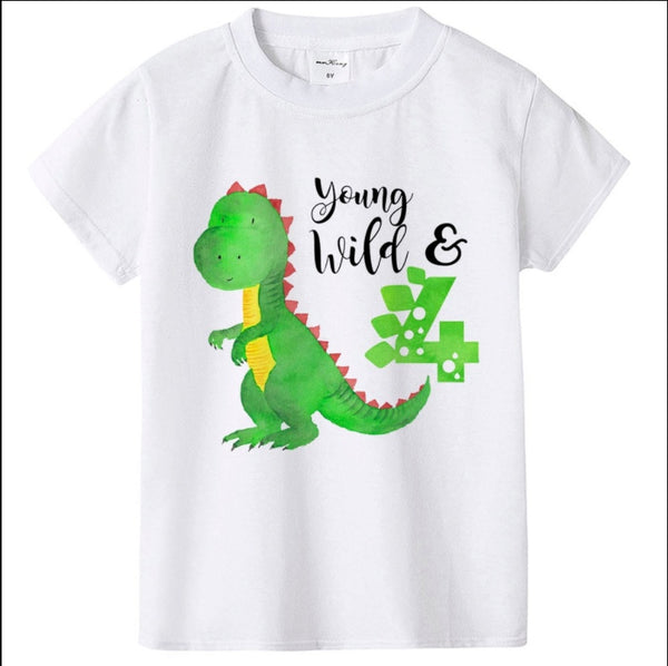 Children's Dino Round Neck Short Sleeve