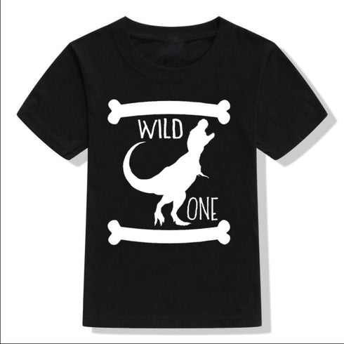Children's Wild Dino Half Sleeve Shirt