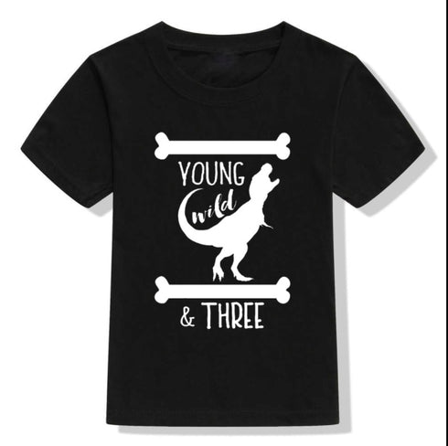 Children's Wild Dino Half Sleeve Shirt