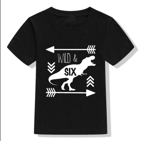 Children's Wild Dino Half Sleeve Shirt