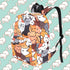 Cat Pattern Printed School Bag