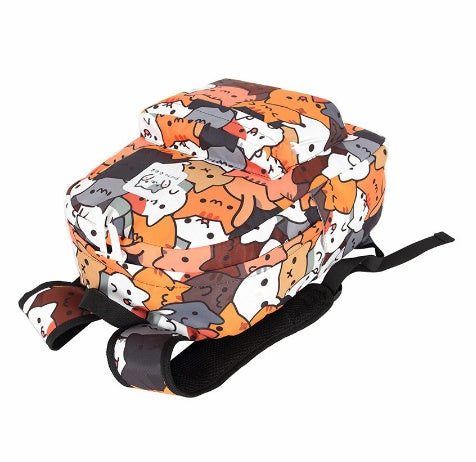 Cat Pattern Printed School Bag