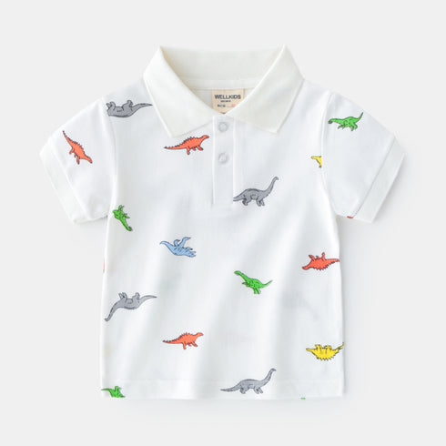 Toddler's Dino Half Sleeve Shirt