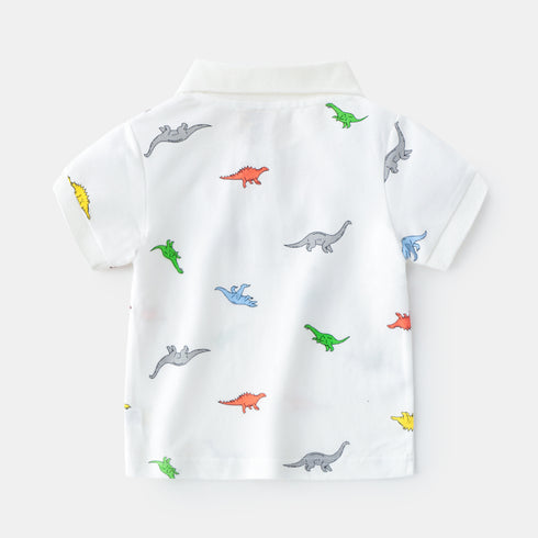 Toddler's Dino Half Sleeve Shirt
