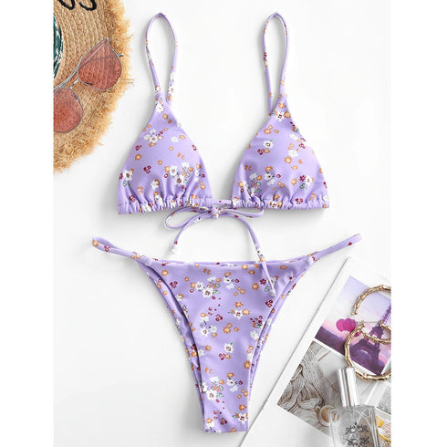 Halter Tie Dye Bikini Set