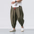 Four Seasons Cotton And Linen Loose Hanging Trousers