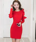 Women's Knee length sleeve cut Party Dress