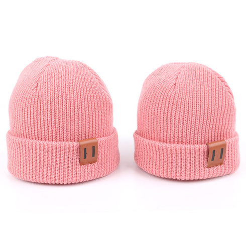 Solid Color Thermal Baby Knitted Cap