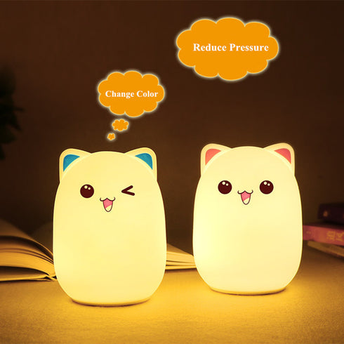 Cartoon silicone clapping lamp