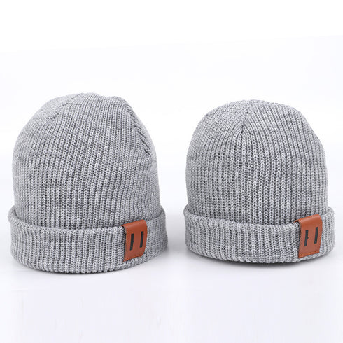 Solid Color Thermal Baby Knitted Cap