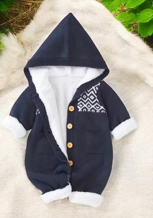 Babies' Knit Warm Jumpsuit