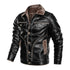 Fur Collared Leather jacket with furry pockets